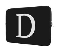 BAAGOAZ 13-14 Inch Laptop Sleeve Personalized Initial Gift Bag, Slim Lightweight Case for 13-14 Inch MacBook Chromebook PC Notebook, Black-Letter D