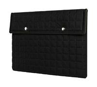 BAAGOAZ 15-16 Inch Laptop Sleeve, Quilted Grid Laptop Case Protective Bag with Magnetic Snap Closure, Compatible with 15-16 Inch MacBook Chromebook PC Notebook, Black