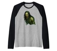 Baak Water Spirit Assamese Folklore Shapeshifting Art Design Raglan Baseball Tee
