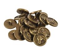 Baalaa 20PCs Buttons Horse Carved Round Tone 15mm(5/8 inch) Dia.