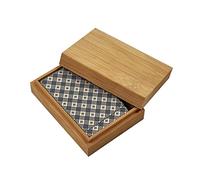 Baamboo Wood Storage Box, Poker Cards Storage holder, Poker Holder Container with Lid, Wooden Box Deck of Cards, Portable Playing Card Wooden Box, Playing Card Box Case for Tarot Playing Games
