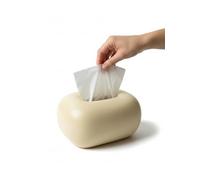 Baamur Ceramic Cosmetic Tissue Box, Beige, Decorative Tissue Dispenser for Living Room, Bathroom and Hallway, Practical Tissue Box, Elegant Cosmetic Tissues Storage, Design for Any Home