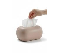 Baamur Ceramic Cosmetic Tissue Box, Brown Pastel, Modern Tissue Dispenser for Living Room, Bathroom and Hallway, Decorative Tissue Box, Practical Storage for Cosmetic Tissues