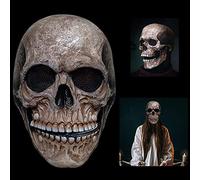 Baanfly Halloween Skull Mask - Scary Skeleton Headgear with Movable Jaw for Party, Carnival, Cosplay Props