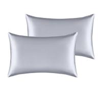 BAANI BEDDING Satin Pillow Cases 2 Pack - Soft Luxury Pillow Covers with Envelop closure - Satin Pillowcase for Hair and Skin - Standard Size 50 x 75 cm (2 Pack, Ivory)