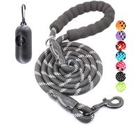 BAAPET 2/4/5/6 FT Dog Leash with Comfortable Padded Handle and Highly Reflective Threads for Small Medium and Large Dogs (6FT-1/2'', Black)