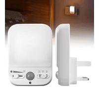 BAAQII 1 Pack Plug In PIR Motion Infrared Sensor Night Light Hallway Safety Living Aid & Emergency Smart LED Wall Light UK Plug Socket Home Lamp - Warm White