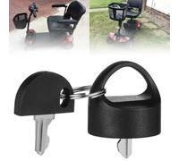 BAAQII 1 Pcs Electric Wheelchair Key Replacement for Scooter Pride Outdoor Anti Theft Security Senior Citizen Stainless Steel Mobility Scooter Part Key Tool