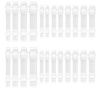 BAAQII 12 Pairs Invisible Clear Bra Strap,Plastic Buckle Bra Straps Belt,Non-Slip Adjustable Soft Transparent Shoulder Strap,Women's Elastic Silicone Bra Strap with 4 kind of wide Size
