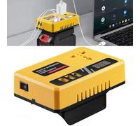 BAAQII 150W Multifunction Intelligent Power Inverter for Dewalt 18/20V Lithium Battery DC 18V to AC 220V Dual USB/Type-C Ports Battery Inverter Portable