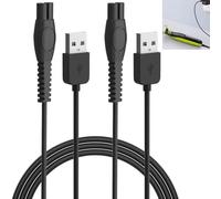 BAAQII 2 Pack 5V Shaver Charging USB Cable Replacement for Philip Shaver S1112 1113 S5831 5832 PQ888 RQ889 Razor Adapter USB Charger Cord