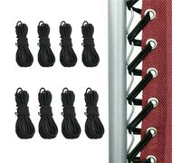 BAAQII 8 Pcs Universal Replacement Elastic Cord, Black Elastic String Ropes for Lafuma Folding Sun Loungers for Reclining Garden Chairs Sunbeds Outdoor Recliners Repair Tool Kit