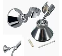 BAAQII Adjustable Wall Mount Chrome Brass Handheld Shower Bracket Rack Holder for Shower Head for Conical Nut Shower Hose for Bath
