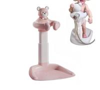 BAAQII Baby Bath Support, Anti-Slip Base Shower Stand, Adjustable Bathing Seat for Kids, Baby Rinse Showers, Butt Tub Bath, Toddler (Pink)
