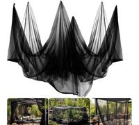BAAQII Insect Netting Garden Mesh Netting Pest Barrier Fly Bird Net Mosquito Net Protect Plants Flowers Barrier Outdoor Indoor Courtyard Mesh Curtain (Black, 2.4 * 4m)