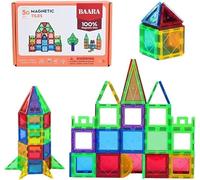 BAARA Magnetic Building Blocks Tiles STEM Toy Set 50PC - Kids Learning Educational Construction Toys for Boys Girls Present Age 3 4 5 6 7 Year Old - Gift