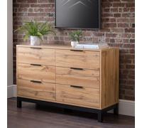 baara wooden chest of 6 drawers in oak