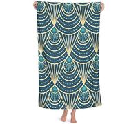 BAAROO Bath Towel Art Deco Soft Bath Towel Highly Absorbent Multipurpose Towels Oversized Beach Towel 130CM X 80CM
