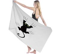 BAAROO Bath Towel Funny Kitten Soft Microfiber Absorbent Bathroom Towel Naughty Cat Scratching The Wall Lightweight Durable Fast Drying T 130cm X 80CM