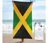 BAAROO Bath Towel, Jamaica Flag Art Design Beach Towel, Quick Dry Microfibre Absorbent Travel Towel for Sports Camping Swimming 130CM X 80CM