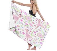BAAROO Beach Towel Dancing Ballerinas On A Flower Hand Towels Cosy,Quick Dry Towel Sheets For Beach Shower Bathroom 130CM 80CM
