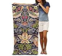 BAAROO Beach towel William Morris Strawberry Thief Art Nouveau Painting Microfiber Printed Towel-Super Bath Towel Cute and Exquisite Prin 130CM X 80CM