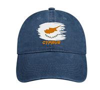 BAAROO Cyprus Nation Flag Patriotic Baseball Cap Cotton Washed Denim Vintage Adult Unisex Men Hat