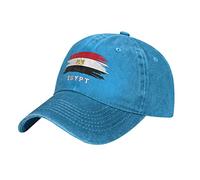 BAAROO Egypt Flag Egyptian Washed Denim Baseball Cap Men Blue Vintage Cotton Hat Unisex Dad Trucker Hats Women