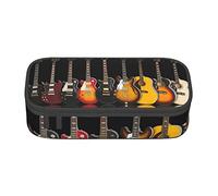 BAAROO Electric Guitar Pencil Case Large Capacity for Girls Boys Print Polyester School Office Case