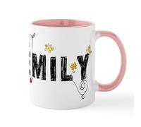 BAAROO Floral Emily Mug Ceramic Coffee Mug, Tea Cup 11 oz