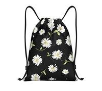 BAAROO Guitar Bass Music Musical Instruments Print Drawstring Bags Bulk, Sacks Bags, String Bags - Perfect for Gym, Sports and Travel Daisy