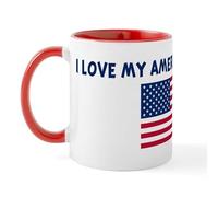 BAAROO I Love My American Girlfriend Mug Ceramic Coffee Mug, Tea Cup 11 oz