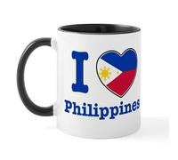 BAAROO I Love Philippines Mug Ceramic Coffee Mug, Tea Cup 11 oz