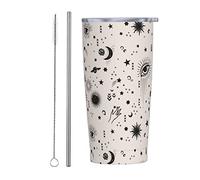BAAROO Insulated Tumbler Tarot Magic Witchy 20 OZ with Lids and Straw Stainless Steel Vacuum Cup Coffee Water Leakproof Travel Mug for Ho