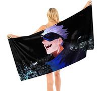 BAAROO Jujutsu Kaisen-Gojo Satoru-Laughs Microfiber Lightweight Absorption Sand Free Quickly Dry Beach Towel Camping Towel Travel Pool Pi 130CM 80CM