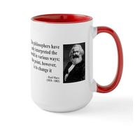 BAAROO Karl Marx Quote 5 Large Mug Ceramic Coffee Mug, Tea Cup 15 oz