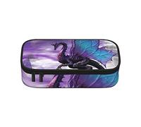 BAAROO Kids Pencil Case for Girls and Boys Big Capacity Purple Dragon Purple Moon Pen Box Pouch,for School & Office Supplies, P