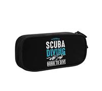 BAAROO Large Pencil Case I'd Rather Be Scuba Diving Stationery Organizer Portable Pen Case Large Capacity Cosmetics Pouch, for
