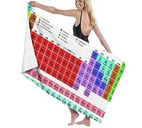 BAAROO Large Soft Microfiber Bath Towel Blanket,Color Periodic Table Of The Elements,Bath Sheet Beach Towel for Family Hotel Travel Swimm 130cm X 80CM