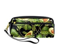 BAAROO Leather Pencil Case Marker Pen Pouch Desk Organizer Boxes,Green Fruit Avocados,Pencil Storage Package