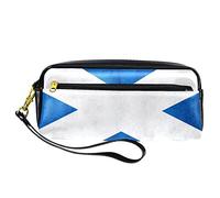 BAAROO Leather Pencil Case Marker Pen Pouch Desk Organizer Boxes,Vintage Flag of Scotland,Pencil Storage Package