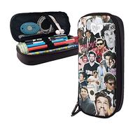 BAAROO Leather Pencil case Patrick Dempsey Durable Pencil Bag Stationery Zipper Pouch for Girls Boys Student School Office