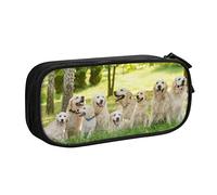BAAROO Loads of Golden Retrievers Pencil Case for Girls Boys, Large Pencil Bag Pouch Holder School Stationery Organizer Cosmeti
