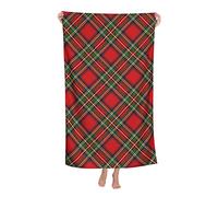 BAAROO Microfiber Bath Towel,Royal Stewart Tartan Rotated Beach Towel Bath Towel Large,Lightweight Super Soft High Absorbent,Suitable for 130CM X 80CM