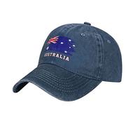 BAAROO Navy Cool Australia Flag Australian Aussie Baseball Cap Patriotic Men Vintage Cotton Washed Denim Unisex Hats