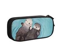 BAAROO Otter Pencil Case Compartments Pen Pouch Box Multifunctional Makeup Bag Holder Large Storage Stationery Organizer with Zipper for Office Travel