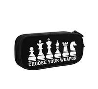 BAAROO Pencil Case Large Capacity Choose Your Weapon Chess Pencil Case Boys Student Pencil Case Girls Pencil Case, for Office S