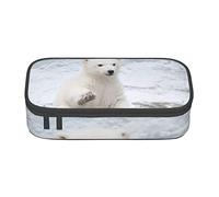 BAAROO Polar Bear Pencil Case Large Capacity for Girls Boys Print Polyester School Office Case