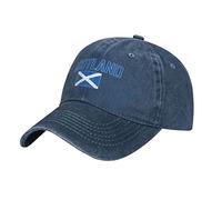 BAAROO Scotland Baseball Cap Men Black Vintage Cotton Washed Denim Hat