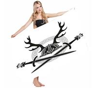 BAAROO Super Absorbent Towel Antler Hat Deer Antlers Viking Culture Circle Medieval Barbarian Beach Towel Sports Bath Towel For 130CM X 80CM